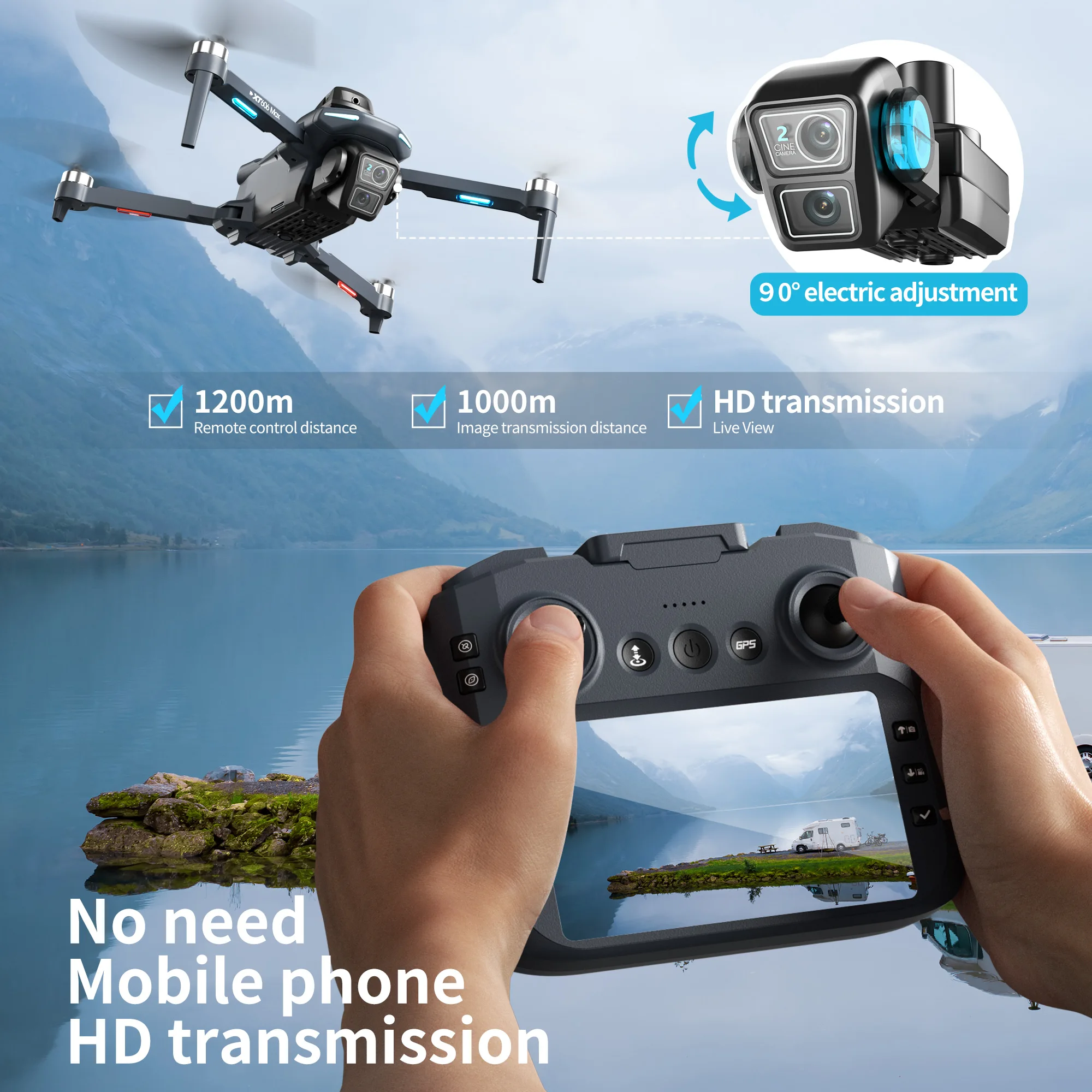 Lenovo XT606 MAX GPS Drone 4k  - Drone Camera Thermal 评论和价格