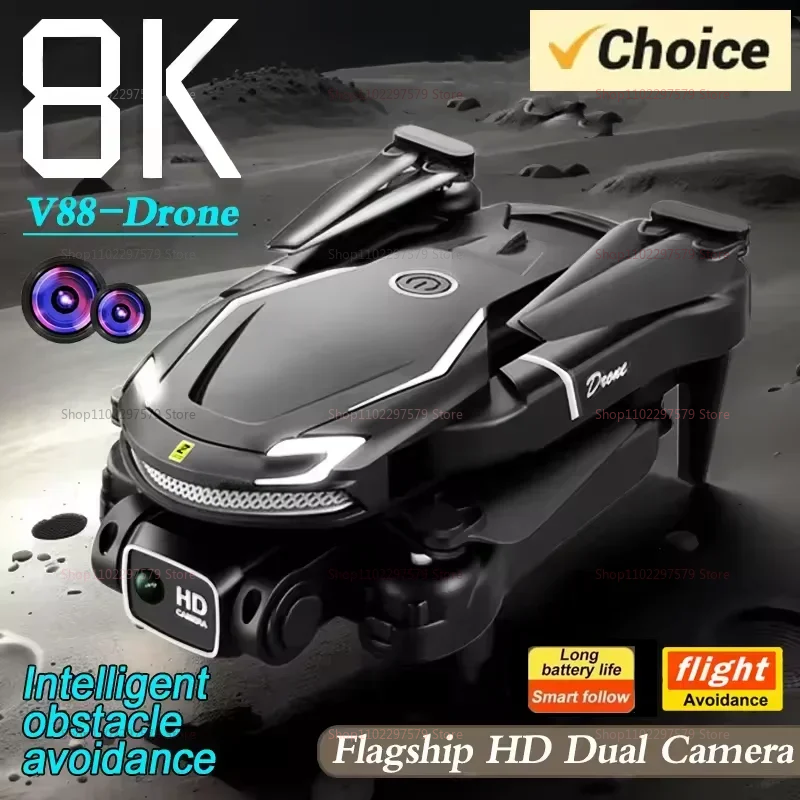 New V88 RC Drone With 8K HD Wi - Drone Camera Wide Angle 评论和价格