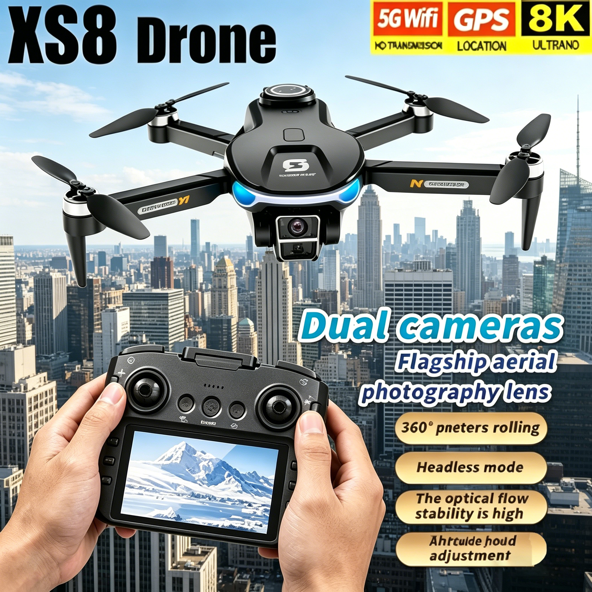 HD 8K Professional GPS Drone w - Drone Camera Night Vision 评论和价格